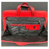 Lodis Red Leather Briefcase Laptop Bag with Detachable Strap Lodis Red Leather Briefcase Laptop Bag with Detachable Strap