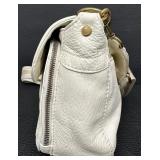 American Leather Co. White Pebbled Leather Crossbody Handbag American Leather Co. White Pebbled Leather Crossbody Handbag