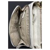 American Leather Co. White Pebbled Leather Crossbody Handbag American Leather Co. White Pebbled Leather Crossbody Handbag