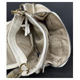 American Leather Co. White Pebbled Leather Crossbody Handbag American Leather Co. White Pebbled Leather Crossbody Handbag