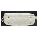 American Leather Co. White Pebbled Leather Crossbody Handbag American Leather Co. White Pebbled Leather Crossbody Handbag