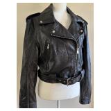 Lamarque Black Leather Moto Jacket - Size M Lamarque Black Leather Moto Jacket - Size M