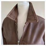 Abercrombie & Fitch Cropped Faux Leather Jacket, Small Abercrombie & Fitch Cropped Faux Leather Jacket, Small