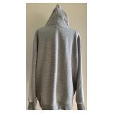 Polo Ralph Lauren Gray Hoodie with White Stripe Sleeves - XL/TG Polo Ralph Lauren Gray Hoodie with White Stripe Sleeves - XL/TG