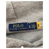 Polo Ralph Lauren Gray Hoodie with White Stripe Sleeves - XL/TG Polo Ralph Lauren Gray Hoodie with White Stripe Sleeves - XL/TG