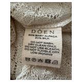 DÔEN Baby Alpaca Silk Cream Knit Sweater, Size Small DÔEN Baby Alpaca Silk Cream Knit Sweater, Size Small