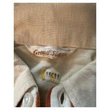 Grand Slam Cream Polo Shirt with Brown Trim and Penguin Logo Grand Slam Cream Polo Shirt with Brown Trim and Penguin Logo