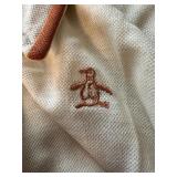 Grand Slam Cream Polo Shirt with Brown Trim and Penguin Logo Grand Slam Cream Polo Shirt with Brown Trim and Penguin Logo