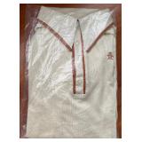 Grand Slam Cream Polo Shirt with Brown Trim and Penguin Logo Grand Slam Cream Polo Shirt with Brown Trim and Penguin Logo