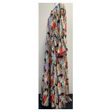 Vintage Natori Kimono Robe with Colorful Figures Design and Zip Up Front Closure - Size M Vintage Natori Kimono Robe with Colorful Figures Design and Zip Up Front Closure - Size M