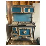 Antique Range with side water Reservoir 119cr. Blue Chome Antique Range with side water Reservoir 119cr. Blue Chome