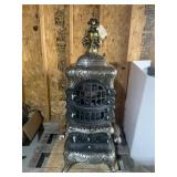 Antique Cast Iron Parlor Stover with Topper Nickle Plated / Sparkling Universal / No 135 Antique Cast Iron Parlor Stover with Topper Nickle Plated / Sparkling Universal / No 135