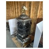 Antique Cast Iron Parlor Stover with Topper Nickle Plated / Sparkling Universal / No 135 Antique Cast Iron Parlor Stover with Topper Nickle Plated / Sparkling Universal / No 135