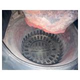 Antique Cast Iron Parlor Stover with Topper Nickle Plated / Sparkling Universal / No 135 Antique Cast Iron Parlor Stover with Topper Nickle Plated / Sparkling Universal / No 135