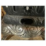 Antique Cast Iron Parlor Stover with Topper Nickle Plated / Sparkling Universal / No 135 Antique Cast Iron Parlor Stover with Topper Nickle Plated / Sparkling Universal / No 135