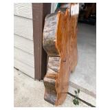 Large Wooden Slab Wood - 4 1/2 thick - 52" x 42" Cleared Large Wooden Slab Wood - 4 1/2 thick - 52" x 42" Cleared