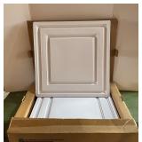 Molded Plastic Ceiling Tiles, 2 boxes - 24" x 24" / New in box Molded Plastic Ceiling Tiles, 2 boxes - 24" x 24" / New in box