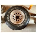 4 - 15" Alum Rims, 1 with Wild Country Radial XRT 235/75R15 4 - 15" Alum Rims, 1 with Wild Country Radial XRT 235/75R15
