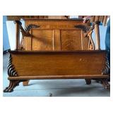 42" wide Vintage Hall Bench with storage, Oak 42" wide Vintage Hall Bench with storage, Oak