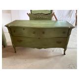 Vintage wooden dresser and mirror Vintage wooden dresser and mirror