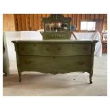 Vintage wooden dresser and mirror Vintage wooden dresser and mirror