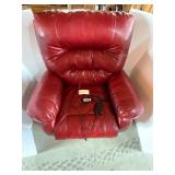 Leather Red Power Recliner, Electric Leather Red Power Recliner, Electric