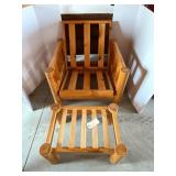 Wooden Chair & Foot Stool, no pads Wooden Chair & Foot Stool, no pads