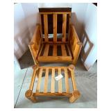 Wooden Chair & Foot Stool, no pads Wooden Chair & Foot Stool, no pads
