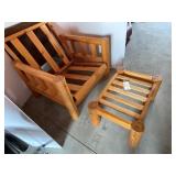 Wooden Chair & Foot Stool, no pads Wooden Chair & Foot Stool, no pads
