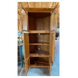 Corner Oak Entertainment Stand Corner Oak Entertainment Stand