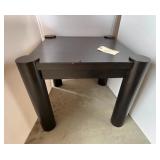 Black wooden end table Black wooden end table