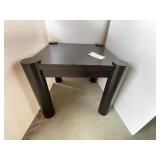 Black wooden end table Black wooden end table
