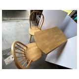Blond wood table & chair set Blond wood table & chair set