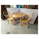 Blond wood table & chair set Blond wood table & chair set
