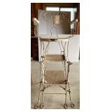 Antique Metal Shoeshine chair 53" tall Antique Metal Shoeshine chair 53" tall