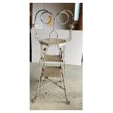 Antique Metal Shoeshine chair 53" tall Antique Metal Shoeshine chair 53" tall
