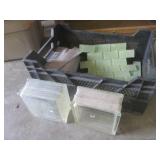 (EC1) Assorted Tile and 2 Glass Blo... (EC1) Assorted Tile and 2 Glass Blo...