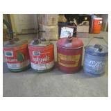 (EW4) 4 Vintage Gas/Oil Cans ... (EW4) 4 Vintage Gas/Oil Cans ...