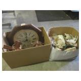 (EW5) Assorted Figures, Clock, 2 Wo... (EW5) Assorted Figures, Clock, 2 Wo...