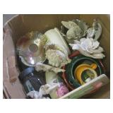 (EW5) Assorted Figures, Clock, 2 Wo... (EW5) Assorted Figures, Clock, 2 Wo...