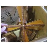 (EW5) Assorted Figures, Clock, 2 Wo... (EW5) Assorted Figures, Clock, 2 Wo...