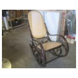 (EC1) Wood Rocking Chair with Wicke... (EC1) Wood Rocking Chair with Wicke...