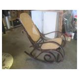 (EC1) Wood Rocking Chair with Wicke... (EC1) Wood Rocking Chair with Wicke...