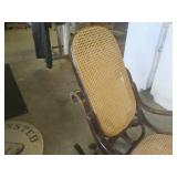(EC1) Wood Rocking Chair with Wicke... (EC1) Wood Rocking Chair with Wicke...