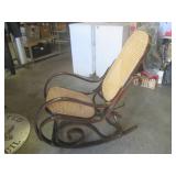 (EC1) Wood Rocking Chair with Wicke... (EC1) Wood Rocking Chair with Wicke...