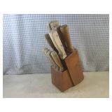 (EC1) Vintage Wood Kitchen Knives w... (EC1) Vintage Wood Kitchen Knives w...