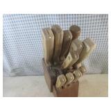 (EC1) Vintage Wood Kitchen Knives w... (EC1) Vintage Wood Kitchen Knives w...