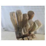 (EC1) Vintage Wood Kitchen Knives w... (EC1) Vintage Wood Kitchen Knives w...