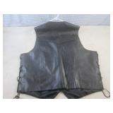 (FRNT) New Genuine Leather Vest Siz... (FRNT) New Genuine Leather Vest Siz...