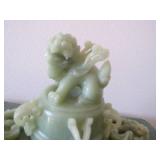 Jadeite Tripod Censer and Cover